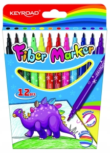 Flamastry Keyroad Fiber Marker 12 sztuk