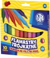 Flamastry Astra 10 Kolorów Jumbo Trójkątne