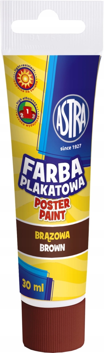 Farba Plakatowa Astra 30ml Brązowa Tuba