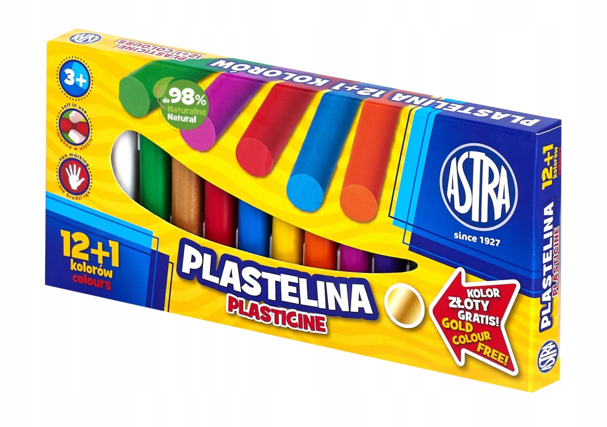 Plastelina Astra 13 Kolorów 12+1 AS303115007