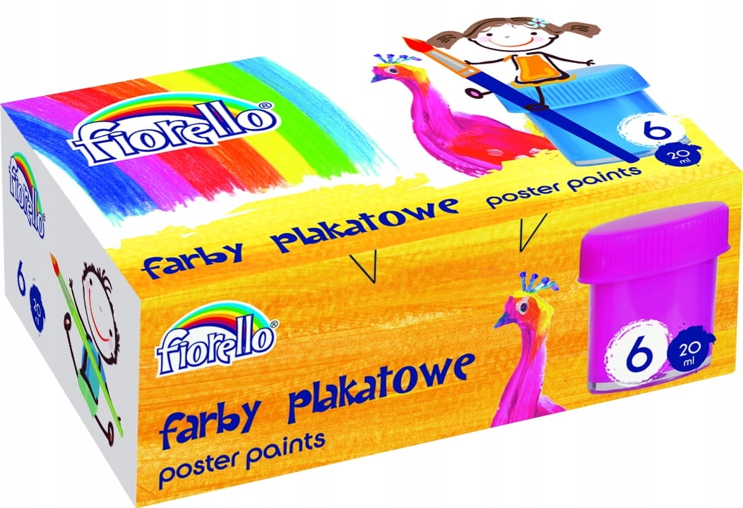 Farby Plakatowe Fiorello 6 kolorów