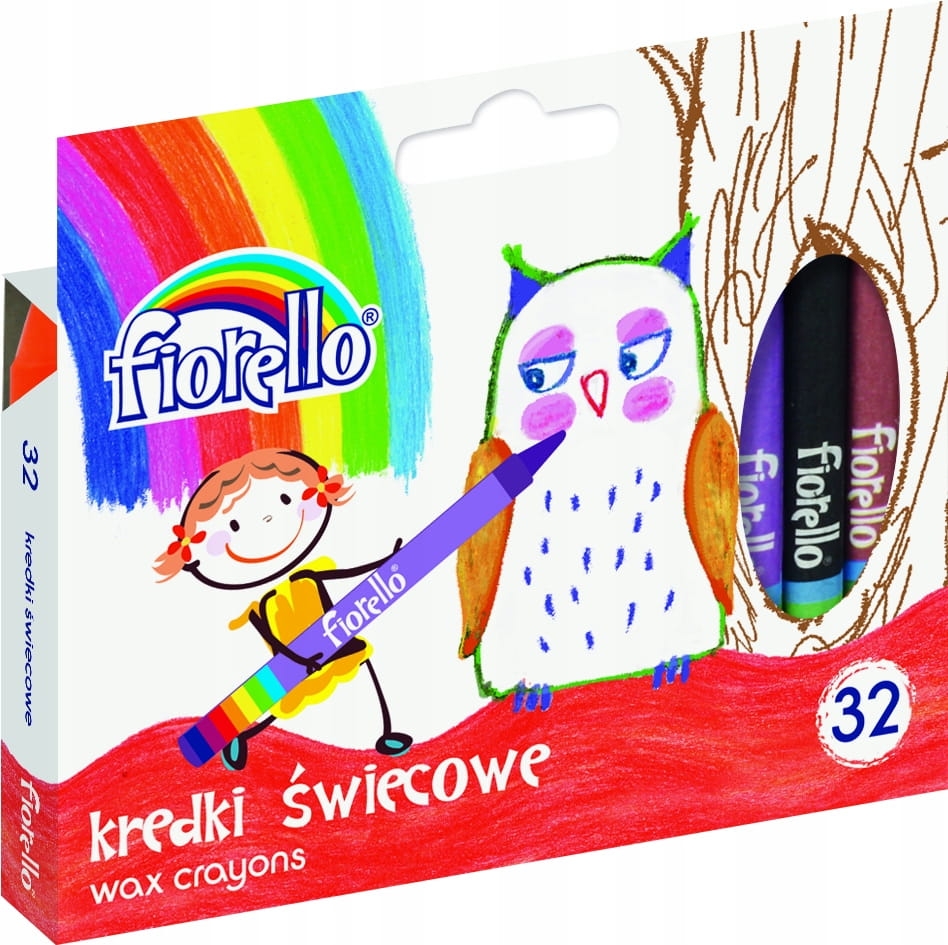 Kredki Świecowe 32 sztuki Fiorello 