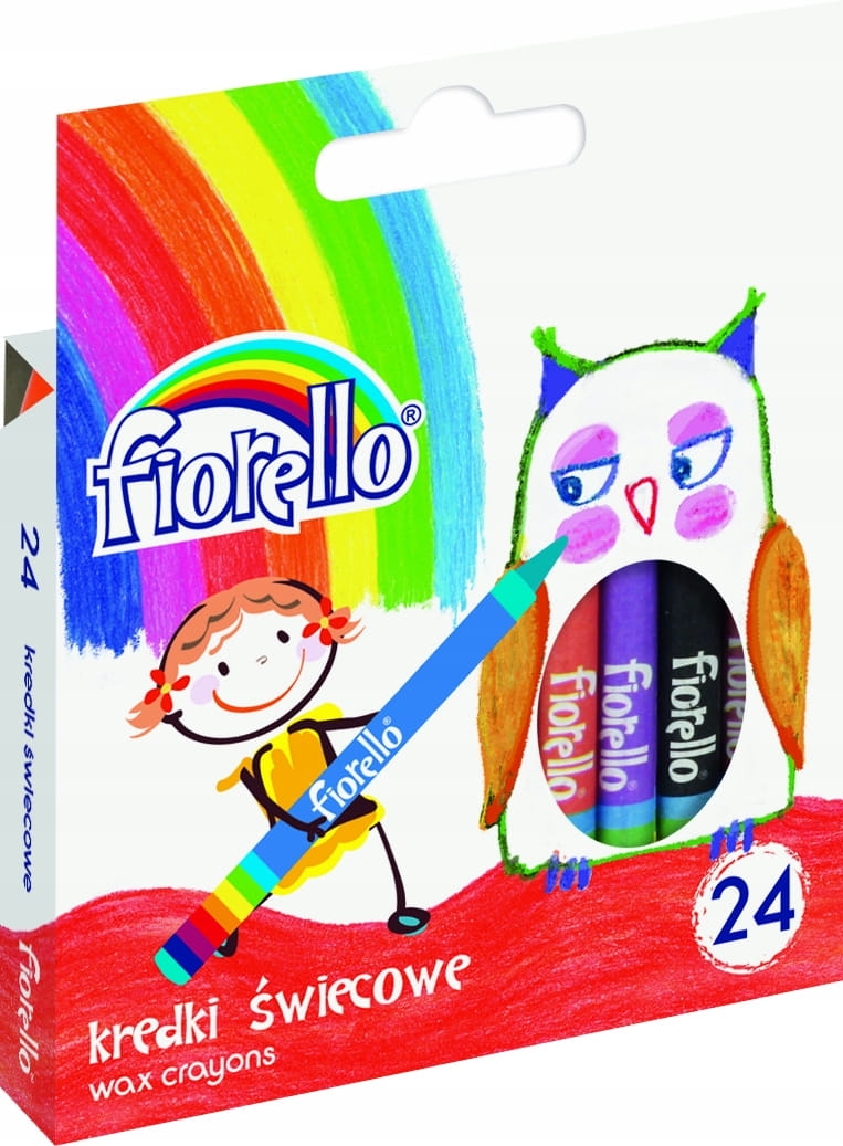 Kredki Świecowe 24 sztuk Fiorello 