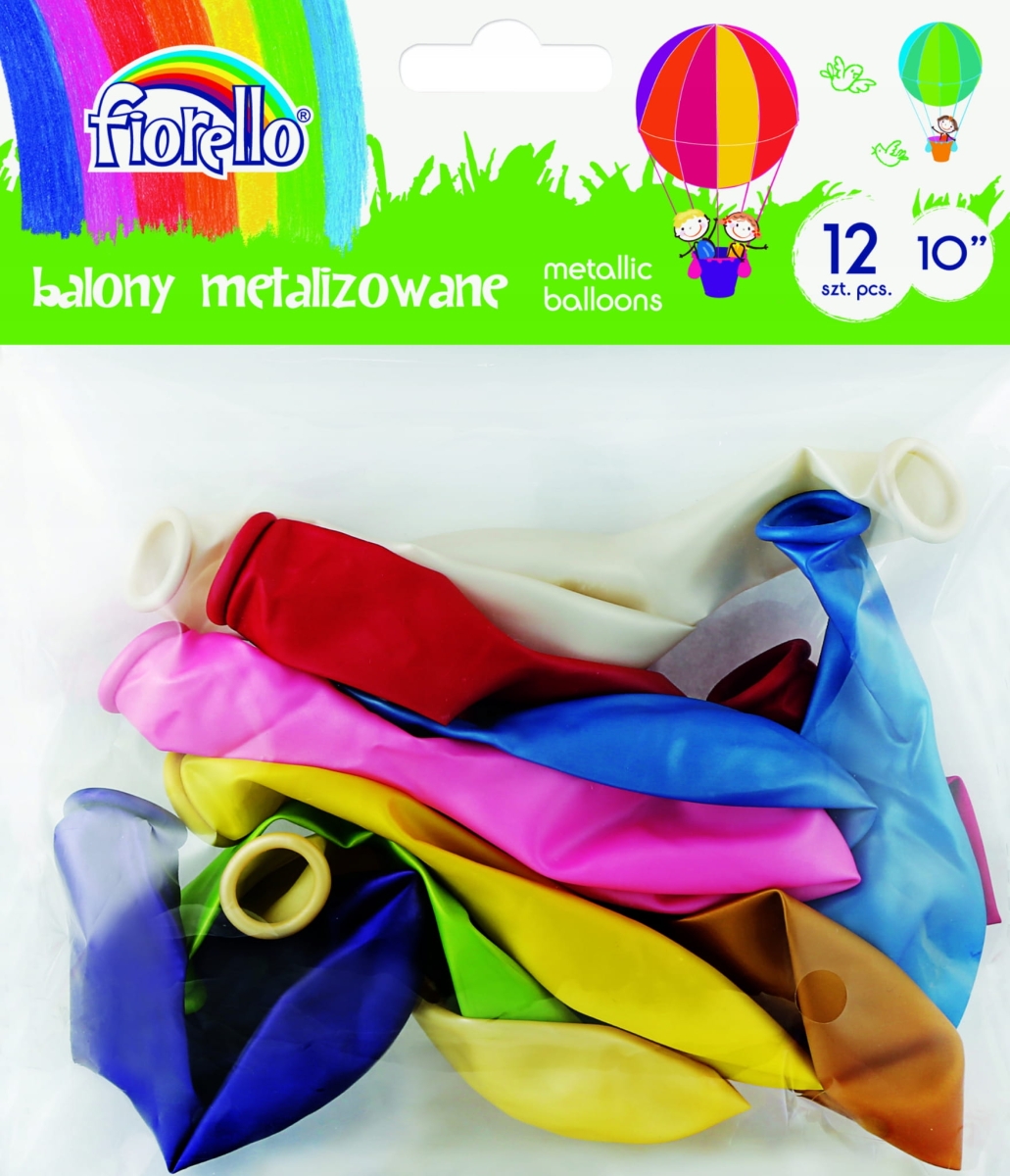 Balony 10" Metaliczne Mix Kolor Fiorello