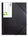 Teczka Z Gumką Q - Connect A4 3 Skrzydłowa 400mic Transparentny Czarny