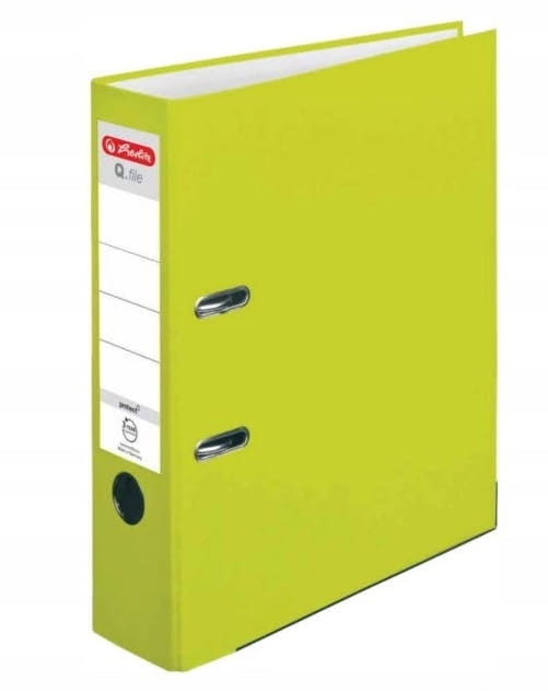 Segregator Herlitz A4 80mm PP Neon Green Q-File