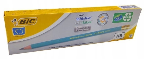 Ołówek Bic Evolution Hb Z Gumką 12szt Pudełko