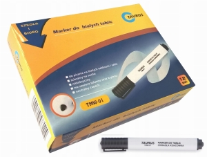 Marker Suchościeralny Taurus Czarny TMW-01 12 szt