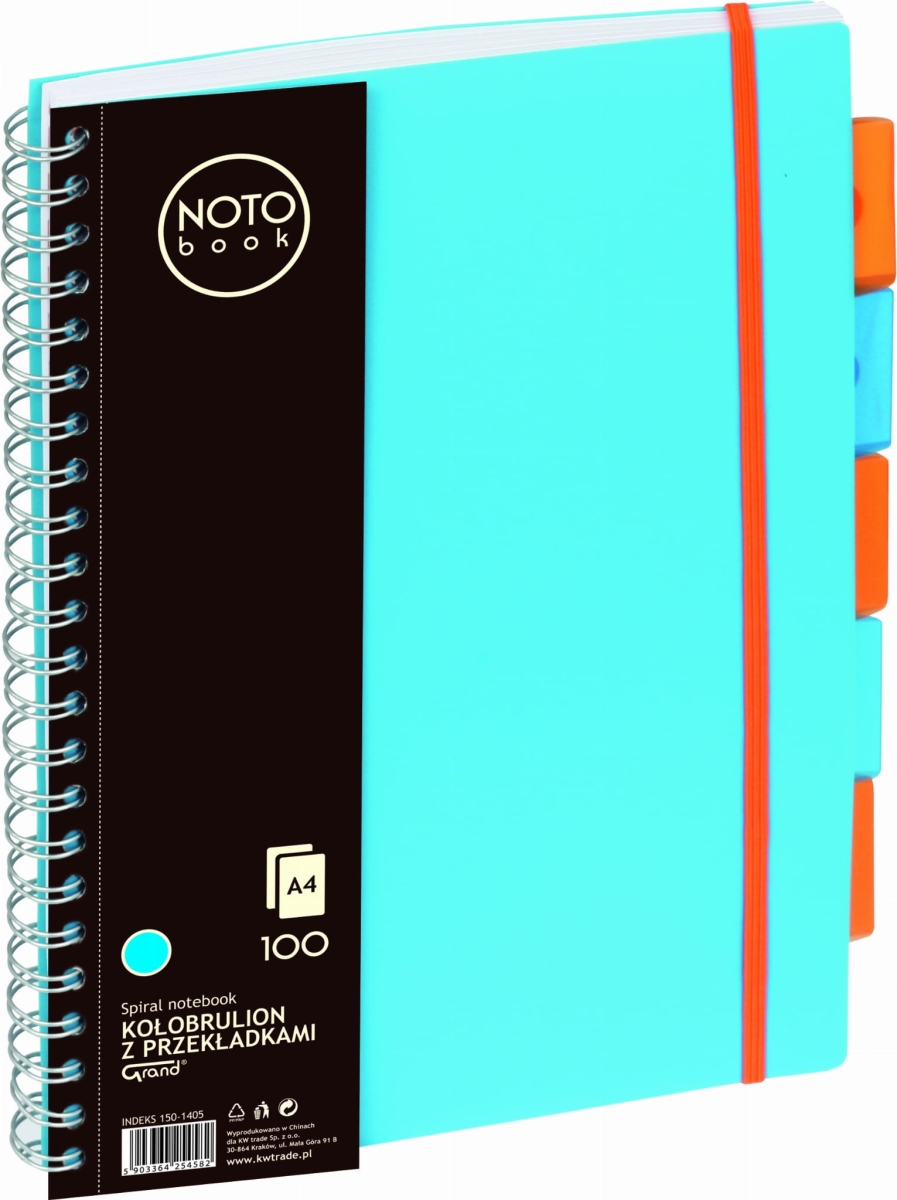 Kołobrulion A4 100 Krata Grand Notobook Niebieski