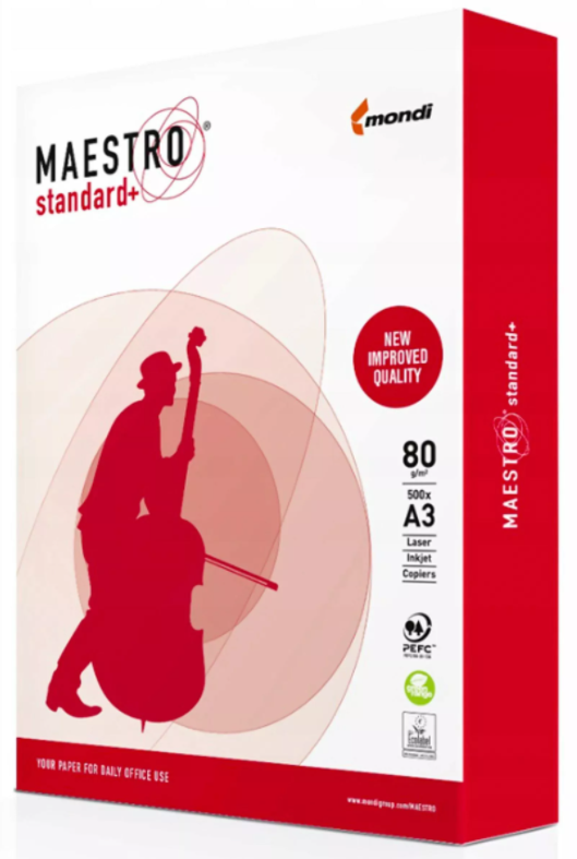 Papier Ksero A3 Maestro Standard Plus 80g 500 arkuszy