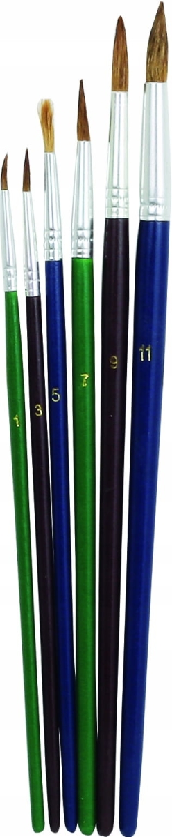 Pędzle Szkolne Grand GR-252A /6sztuk/ Okrągłe