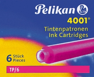 Naboje Pelikan Do Piór Krótkie 6 sztuk Różowe
