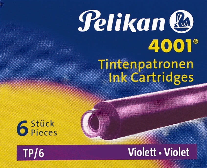 Naboje Pelikan Do Piór Krótkie 6 sztuk Fioletowe
