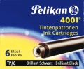 Naboje Pelikan Do Piór Krótkie 6 sztuk Czarne