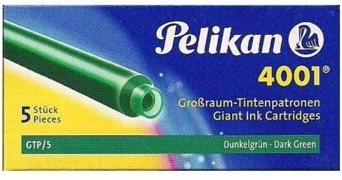 Naboje Pelikan Do Piór Długie 5 sztuk Zielone