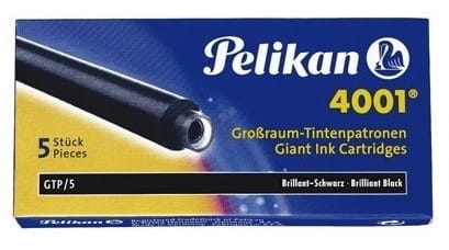 Naboje Pelikan Do Piór Długie 5 sztuk Czarne
