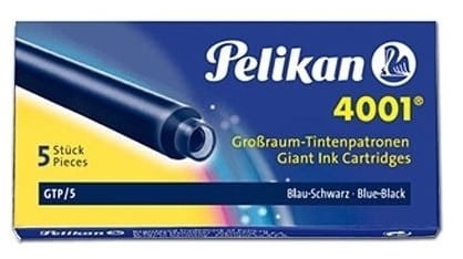 Naboje Pelikan Do Piór Długie 5 sztuk Niebiesko-Czarn