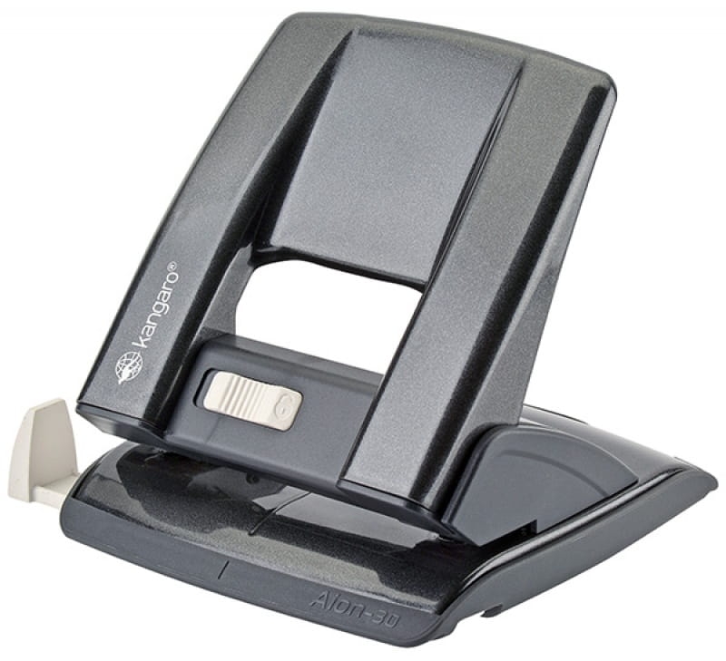 Dziurkacz Kangaro Aion-30 30 kartek Metaliczny Szary