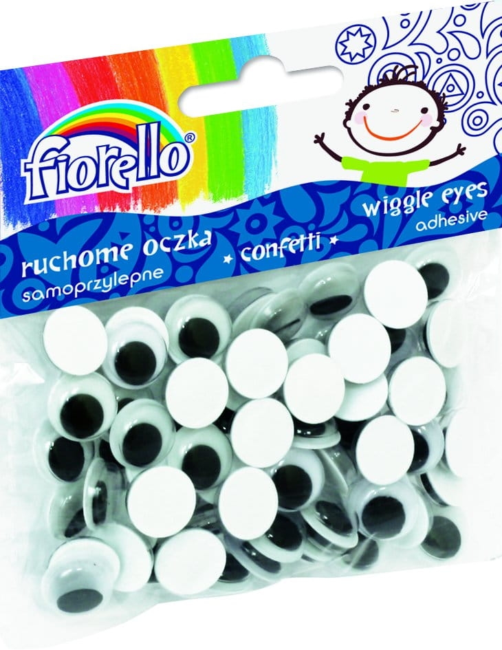Confetti Oczka Samoprzylepne Fiorello 12x12 mm 80 sztuk
