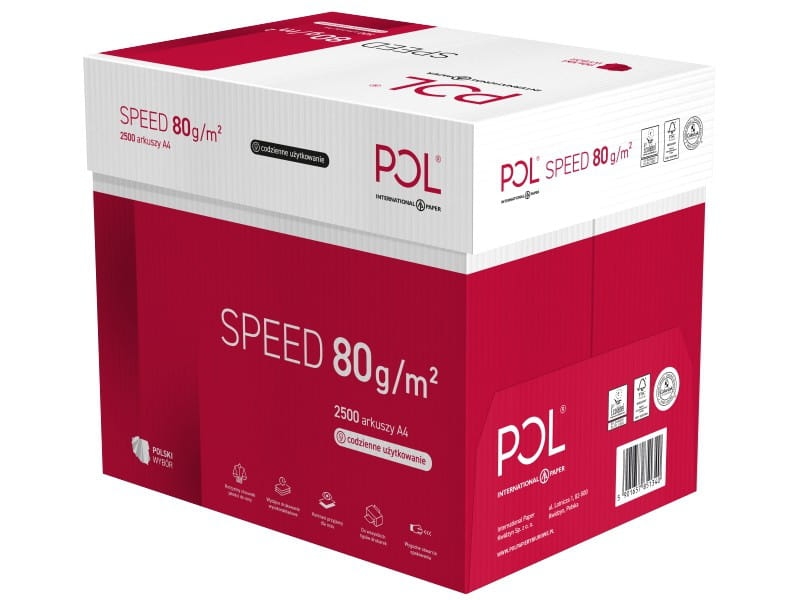 Papier Ksero A4 Polspeed 80g KARTON - 5 ryz