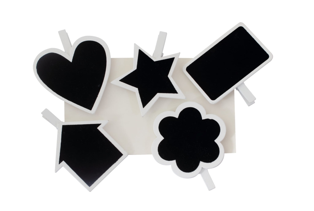 Klamerki Kredowe Kształty 5 sztuk