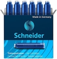 Naboje Do Pióra Niebieskie Schneider Krótkie 6 sztuk