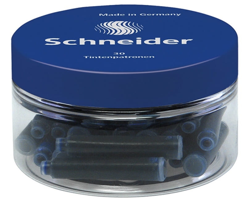 Naboje Do Pióra Niebieskie Schneider Słoik 30 sztuk