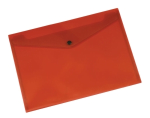 Teczka Kopertowa Na Zatrzask A4 Przezroczysta Czerwona Q-Connect