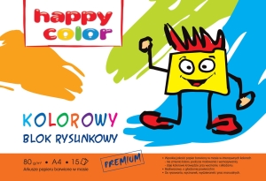 Blok Rysunkowy A4 Kolor 15 Arkuszy Happy Color 80g/m2