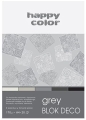 Blok A4 Deco Grey 20 Arkuszy 5 Kolorów Happy Color 170g/m2