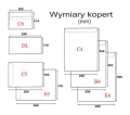 Koperta Foliowana Dl  Biała Sk 110x220 50 sztuk