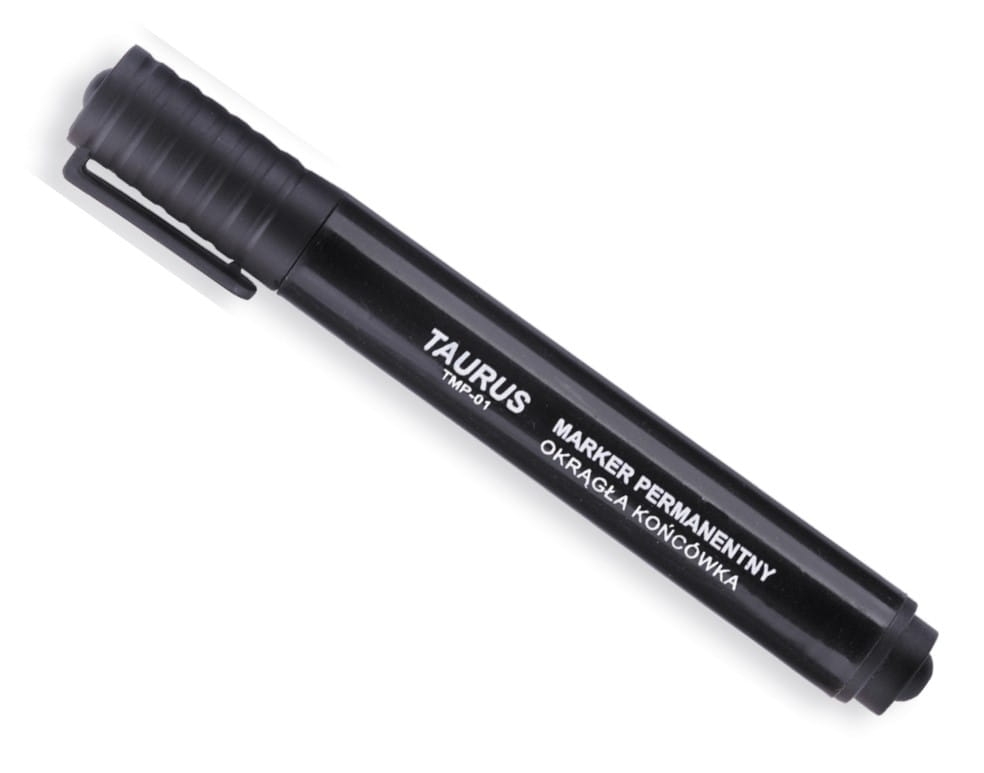 Marker Permanent Taurus Okrągły Czarny TMP-01