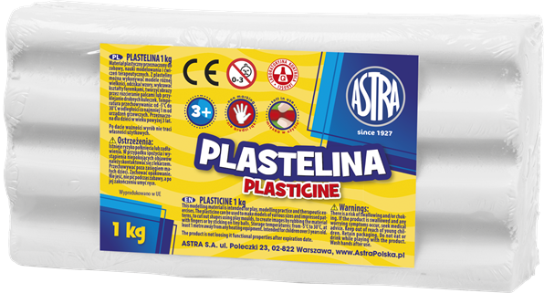 Plastelina 1Kg Biała Astra AS303111001