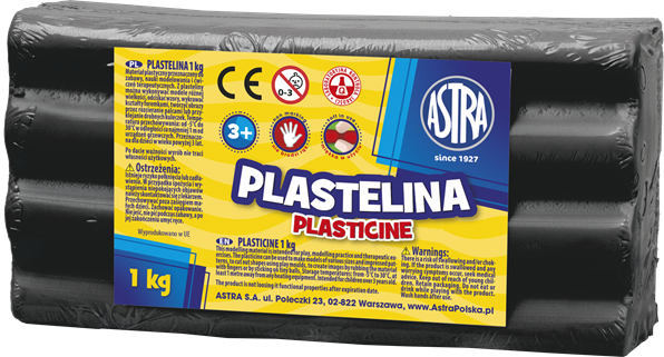 Plastelina 1Kg czarna Astra AS303111024