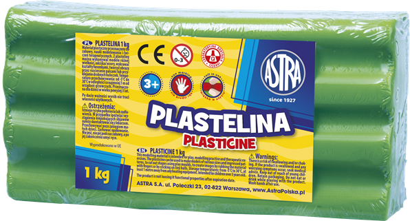 Plastelina 1Kg Jasna Zieleń Astra AS303111016