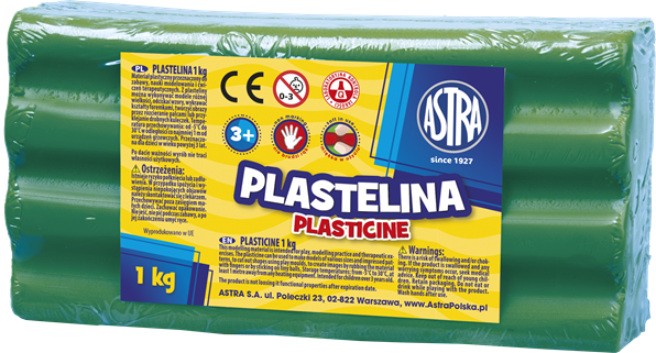 Plastelina 1Kg Zielona Astra AS303111015