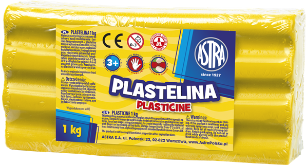 Plastelina 1Kg Żółta Astra AS303111002