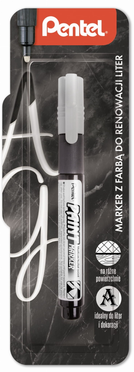 Marker Olejowy Pentel Okrągły Biały Do Renowacji Liter MMP20-W