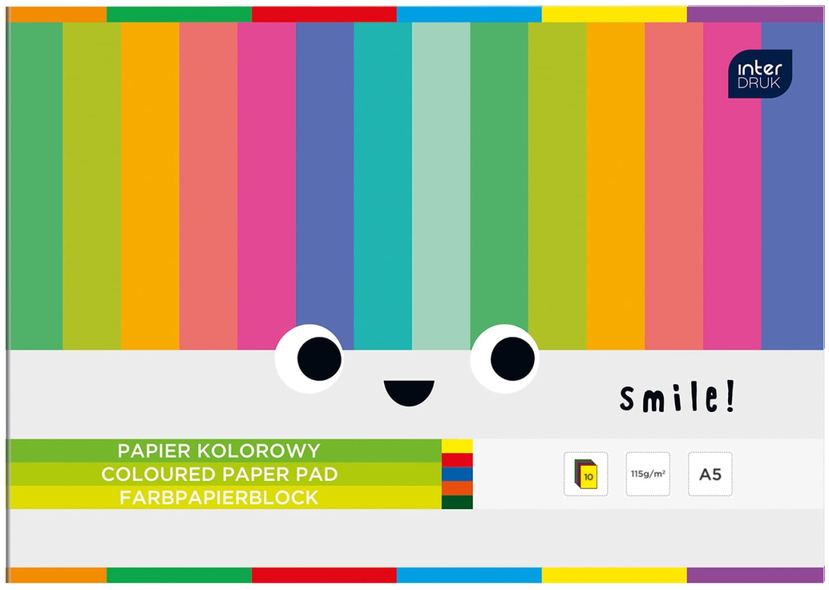 Zeszyt Papierów Kolorowych A5 10szt 115g Interdruk ZEPKA5