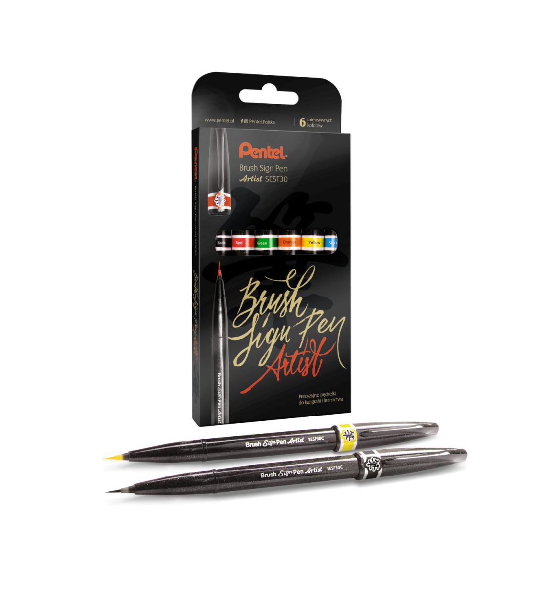 Pisak Brush Sign Pen Pentel SESF30C-ST6ABDFGS-PL