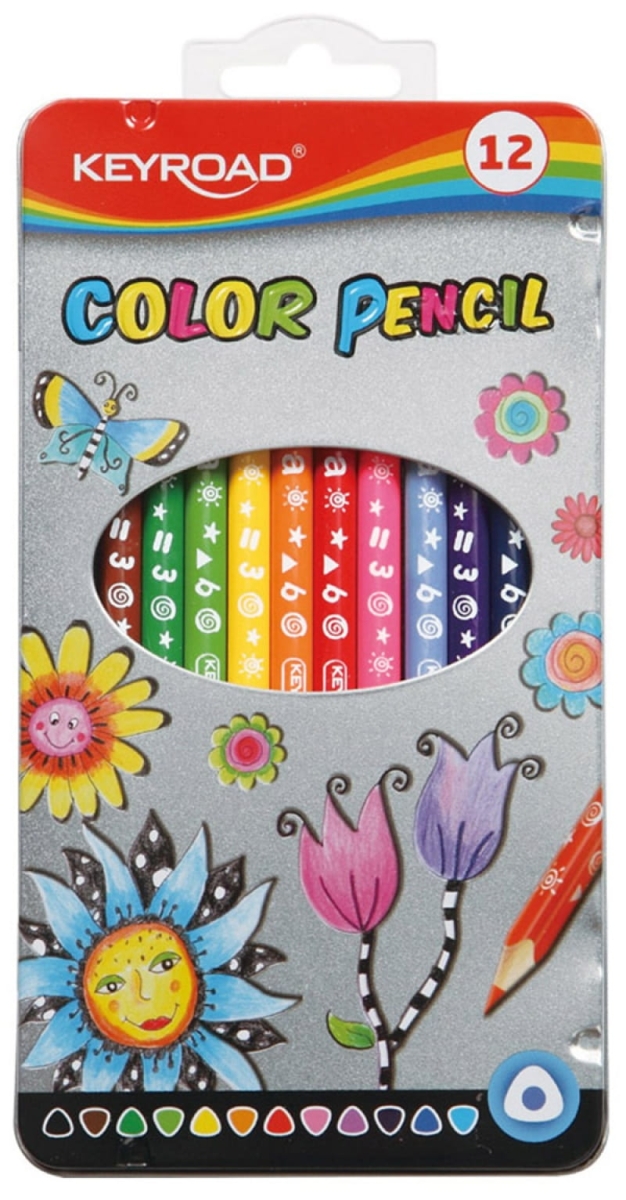 Kredki Ołówkowe Keyroad Trójkątne 12 sztuk