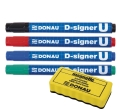 Marker Suchościeralny  4 Sztuk+ Gąbka Donau D-Signer