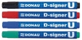 Marker Suchościeralny  4 Sztuk+ Gąbka Donau D-Signer