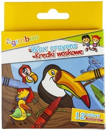 Kredki Świecowe Woskowe Gimboo 12 sztuk