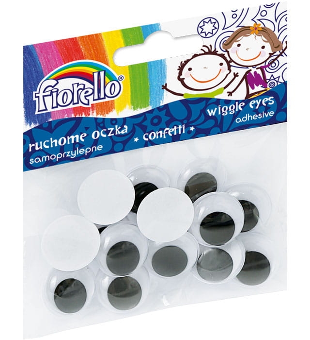 Confetti Samoprzylepne Fiorello Oczka  20mm 15 sztuk