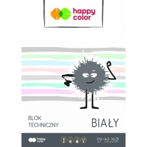 Blok Techniczny A3 10 Kartek Biały Happy Color 170g