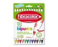 Pisaki Fibracolor Bipunta /12szt/ Dwustronne 584BP12E