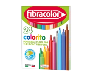 Pisaki Fibracolor Colorito 24 sztuk