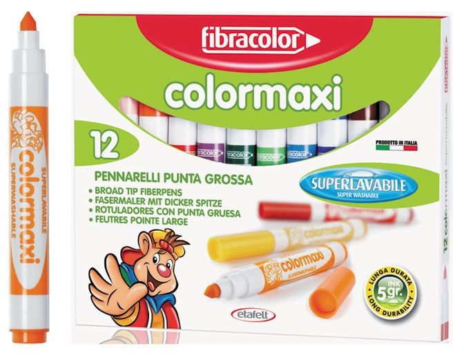 Pisaki Fibracolor Colormaxi 12 sztuk