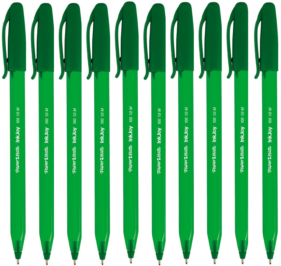 Długopis Paper-Mate Inkjoy 100 Zielony 10 sztuk